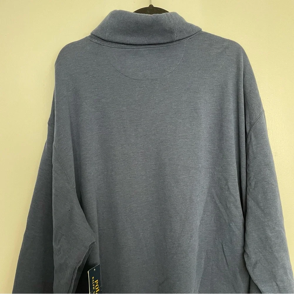 Polo Ralph Lauren Navy Luxury Jersey Shawl-Collar Pullover Sweater Size 3XB